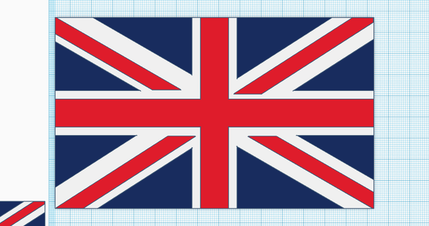 Inglaterra bandeira 3d print model - Mito3D