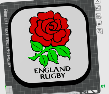 Angleterre rugby lampe monde tasse 6 nations LED 3d print model - Mito3D