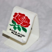 england rugby phonestand gadget holder storage android iphone universal stand phone leaf flower rose english 3d print model - Mito3D