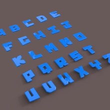 english alphabet letters various uppercase captital letter 3d print model - Mito3D