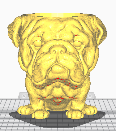 english bull dog funko planter bulldog pot 3D print model - Mito3D