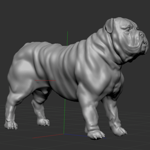Englisch Bulldogge Tier Hund 3D print model - Mito3D