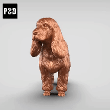 Inglese cocker spaniel v1 arte cane animale giocattolo domestico figurine 3d print model - Mito3D
