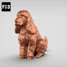 Inglese cocker spaniel v2 arte cane animale giocattolo domestico figurine 3d print model - Mito3D
