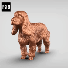 Inglese cocker spaniel v3 arte cane animale giocattolo domestico figurine 3d print model - Mito3D