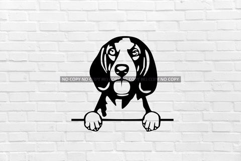 Inglés Coonhound perro pared Arte 2d decoración americano perros caza encantador raza perrito mascota pequeña juguete miniatura hogar casa cueva animal firmar 3d print model - Mito3D