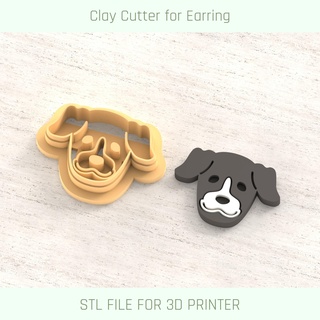 english pointer dog polymer clay cutter tools earring animal pomeranian poodle bulldog labrador pit bull 3d print model - Mito3D
