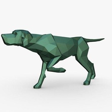 english pointer deutsch kurzhaar 3dprinted art lowpoly animal decor interior miniatures sculpture statue toy dog 3d print model - Mito3D