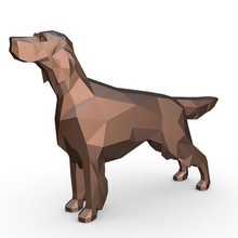 ingilizce ayarlayıcı Sanat İrlandalı Gordon kırmızı beyaz köpek Yazdır düşük poli 3dprint hayvan minyatürler heykel oyuncak 3d print model - Mito3D