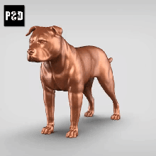 Anglais Staffordshire v3 art chien animal jouet compagnie figurines 3d print model - Mito3D
