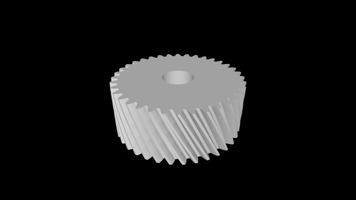 engranaje helicoidal helical gear motor furniture industry 3d print model - Mito3D