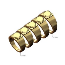 grabable rolex bisel sello anillo tamaños 5to9 3d impresión modelo joyería joya reloj cuadrado imprimible oro plata lujo clásico declaración apilador 3d print model - Mito3D