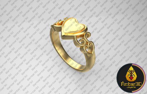 engraved affection customizable heart signet ring Jewelry romantic personalized jewelry love filigree heirloom timeless artisan gold symbol vintage golden silver fashion rings 3d print model - Mito3D