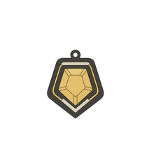 enhanced gold key ring - valorant rank game range keychain gift 3d print model - Mito3D