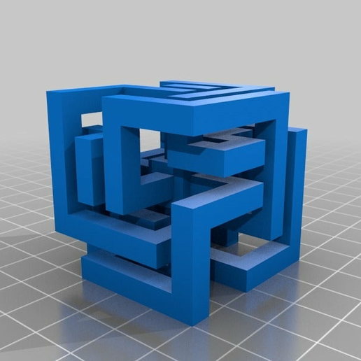 muamma küp güzel geometrik geometri Labirent math_art 3D print model - Mito3D