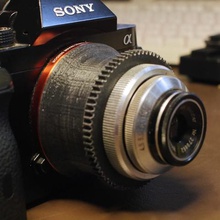 enlarger lens sony e-mount helicoid adapter gadget l39 m39 nex camera 3d print model - Mito3D
