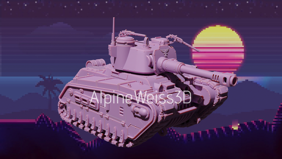 muazzam imparatorluk ağır tank Cadia kediler elysian dkok ölüm korps koruma 42k savaş çekiç 28mm oyuncağı Mcfarlane kral dormuş 3d print model - Mito3D
