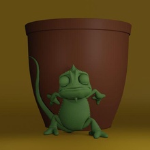 aggrovigliato pascal maseta camaleon animale pelicula disney nascosto personaje adorno colecci 3d print model - Mito3D