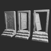 ensemble 3 portes set doors game role playing role-playing games accessories decorations scenery 3d print model - Mito3D