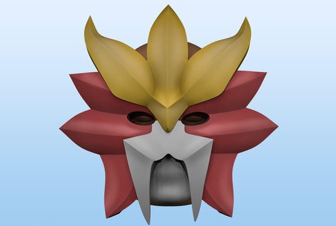 entei Pokémon Maske Cosplay 3d print model - Mito3D