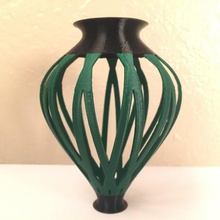 enlacés vase potentiel multi-couleur l'art 3d print model - Mito3D