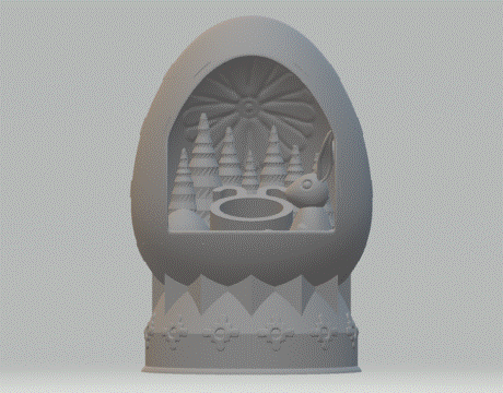 est omaggio Pasqua dea uovo primavera cestino coniglietto coniglio carina 3D print model - Mito3D