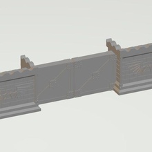 epik 40 000 kale kapı 40k gotik duvar arazi Warhammer 3d print model - Mito3D