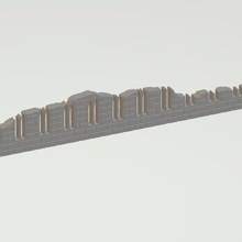 épico 40k escala ruina pared 5 gótico terreno 3d print model - Mito3D
