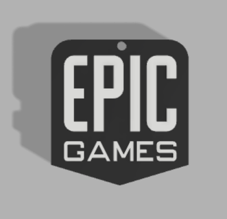 epic game logo key ring games software epigam 3d print model - Mito3D