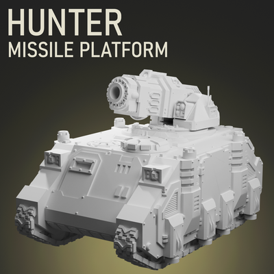épico caçador míssil plataforma jogos 8mm 6mm assassino espaço martelo guerra marinho rinoceronte razorback legiões 3d print model - Mito3D