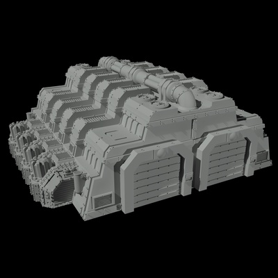 epic manufactorium building large game 6mm 8mm epicterrain terrain titanic legion 3d print model - Mito3D