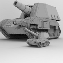 epic scale armoured self-propelled artillery game 6mm tank wargaming miniature scifi 1 300 spg 3d print model - Mito3D