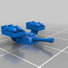 epic scale chimera turrets game vehicles warhammer tank epic40k 6mm 3d print model - Mito3D