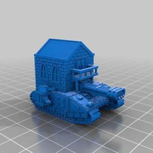 epic scale emperors church game vehicles epic40k 6mm 3d print model - Mito3D