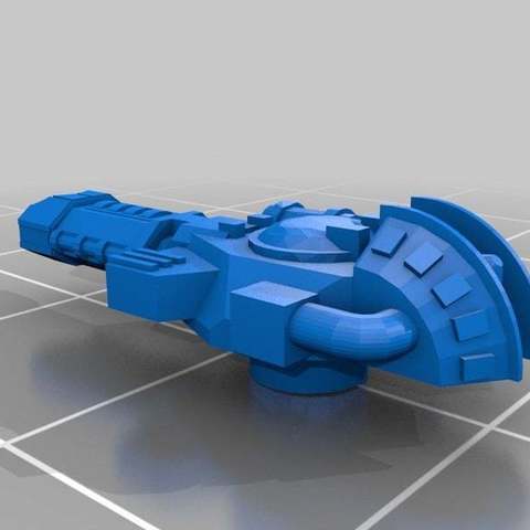 epic scale leman russ incinerator turret v2 game vehicles epic40k epic30k 6mm 3D print model - Mito3D
