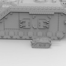epic scale lemoine russel zerstorer model wargaming tank destroyer scifi miniature 6mm 1:300 3d print model - Mito3D