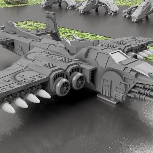 epic scale marauder destroyer game games warhammer 40k scifi bomber 3D print model - Mito3D