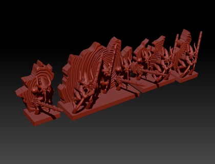 Epos Kriegsmeister Blut Dämonen Kette Riss Versionen Ketzerei 8mm Rahmen Terrain Basen Titanen Mechs khorne 10mm Blutbuchstaben 3d print model - Mito3D