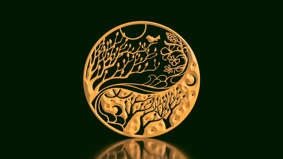 equilíbrio yin yang celestial elementos arte escultura chinês harmonia Saldo zen dualidade símbolo energia madeira simbólico oriental figura three dimensional espiritual feng shui pedra contemporâneo 3d print model - Mito3D