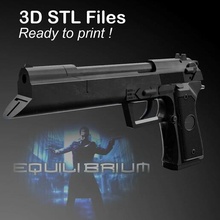 equilibrium grammaton cleric's handgun gun cosplay pistol cleric 3d print model - Mito3D