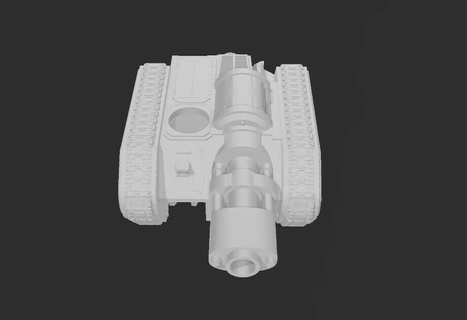 erradicação canhão tanque jogos 28mm scifi escuro severo Sombrio futuro 3d print model - Mito3D