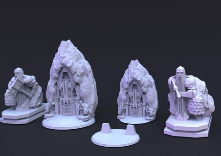 erebor hayran Sanat Hobbit Tolkien lotr kitap destek tencere şekil stl 3d print model - Mito3D