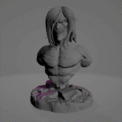 eren jaeger titán ataque busto shingeki kyojin escultura busto escultura ataque titán eren shingeki kyojin snk anime acción figura titán 3d print model - Mito3D