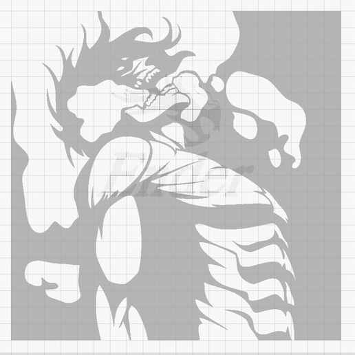 eren jager titan manga animated attack on snk stencil 2d deco 3D print model - Mito3D