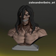 eren yeager busto realista 3d print model - Mito3D
