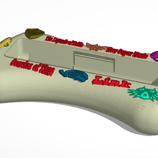 ergonomik kontrolör nintendo Wii oyun 3D print model - Mito3D