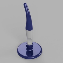 ergonomic pen takes standard biro inner tool holder writing aid bic dexterity 3d print model - Mito3D