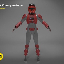 erik vonreg armatura gioco red blindato la piastra ginocchio spalla shin corpo petto cintura le guerre stella barone principali indossabile cosplay 3d print model - Mito3D