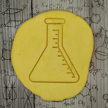 erlenmeyer flask - cookie cutter science party scientist laboratory cut dough clay 9cm home biscuits battery lab adn printable cakes 3d imprint dining cooky cookiecutter karaoke 3dprint kitchen biscuit cutting plate household house gingerbread bread ginger fondant scientific microscope geek 3d print model - Mito3D