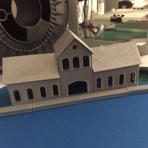 escala stazione ferroviaria gioco scala la ferrovia modellazione indicatore 3D print model - Mito3D